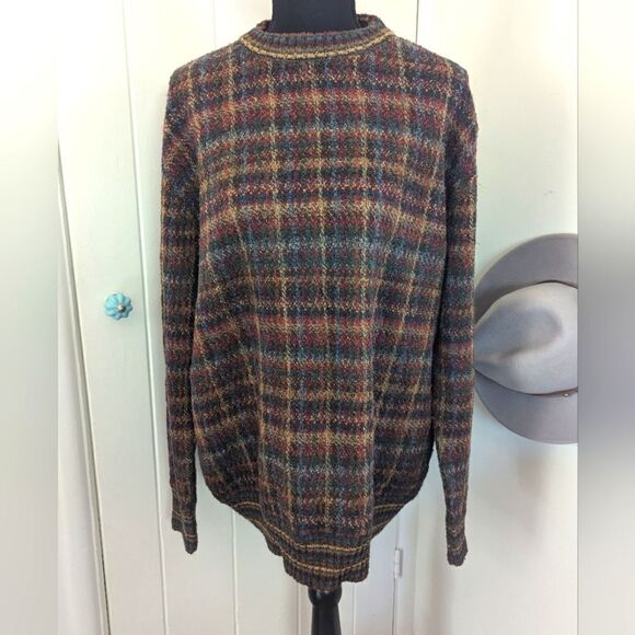 VTG Belvedere Italy Wool Alpaca Sweater M Eclectic Grandpa Countryside Preppy - Picture 1 of 9